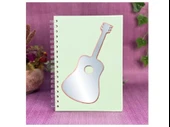 DEFTER STİCKER,LAPTOP STİCKER  AYNALI  GİTAR ŞEKİLLİ 34X15X0,6CM thumbnail 2