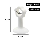 Silikon Kapı ve Pencere Kolu Koruyucu Stoper Seti 4 Parça Duvar Çarpma Önleyici Aparat thumbnail 7