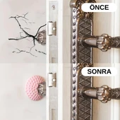 Kapı Kolu Stoperi 4lü Ped Seti Duvar Koruyucu Silikon Kapı Kolu Tamponu Darbe Önleyici thumbnail 6