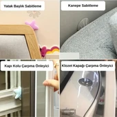 Kapı Kolu Stoperi 4lü Ped Seti Duvar Koruyucu Silikon Kapı Kolu Tamponu Darbe Önleyici thumbnail 7