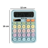 Renkli Tasarımlı Hesap Makinesi Büyük Ekranlı ve Sessiz Tuş Takımlı Pratik Masaüstü Ofis Hesap Makinesi Hafif ve Taşınabilir Günlük Kullanıma Uygun Hesaplama Cihazı thumbnail 2