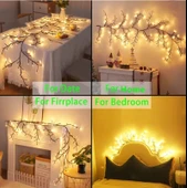 Sihirli Söğüt Asma Ağacı Ledi 144 led 8 mod + Uzaktan Kumandalı ( Yapışkanlı) Günışığı Ledli thumbnail 3