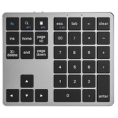 Mini Gri̇ Bluetooth Kablosuz 35 Tuş Klavye Geni̇şletme Sayi Bloğu thumbnail 2