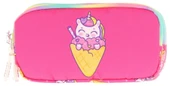 Kaukko Kids Üç Bölmeli Fuşya, Dondurma ve Unicorn, Kız Çocuk Okul Kalemliği - L8227 thumbnail 2