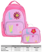 Kaukko Kids Dört Bölmeli Okul Çantası ve Beslenme Çantası Seti - Simli Love Desenli - Kız Çocuk (L5211+L7211) thumbnail 3