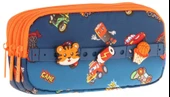 Kaukko Kids Lacivert Turuncu, Arabalar, Erkek Çocuk Üç Bölmeli Okul Kalem Çantası - L8259 thumbnail 1