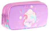 Kaukko Kids Üç Bölmeli Pembe Lila, Denizkızı, Kız Çocuk Okul Kalemliği - L8225 thumbnail 1