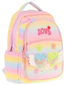 Kaukko Kids Simli Kalp ve Çiçek Detaylı Kız Çocuk Dört Bölmeli Okul Çantası - L5213 thumbnail 2