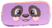 Kaukko Kids Üç Bölmeli Mor Somon, Panda Desenli, Kız Çocuk Okul Kalemliği - L8233 thumbnail 2