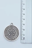 Vegvisir Viking Pusula Kolye Deri İp thumbnail 3