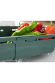 Trendy Plastik Ayarlanabilir Lavabo Süzgeci Süzgeç 48x19x8 Cm Yeşil thumbnail 3