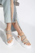Ramer Taşlı Beyaz Sandalet thumbnail 7