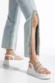Ramer Taşlı Beyaz Sandalet thumbnail 5