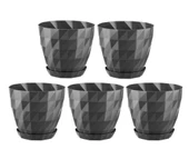 Omnipazar SO-KRT5 Dekoratif Kristal Saksı Takımı 6 lt Antrasit 5 Adet thumbnail 1