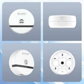 Mulpex Duvara Monte Mini Jumbo Tuvalet Kağıdı Dispenseri / Kağıtlık | Premium ABS Gövde, Anahtarlı Kilit, Vidalı & Yapışkan Montaj – Beyaz - 3