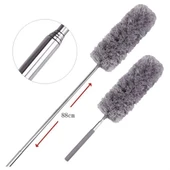 140 Cm Teleskopik Uzatılabilir Mikrofiber Yumuşak Başlıklı Gri Toz Alma Fırçası  Toz Püskülü (5047) - 5