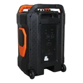 Shile SL-10 120 Watt Taşınabilir Seyyar Amfi Hoparlör Kablosuz 1 EL + 1 Yaka Mikrofonlu Kumandalı USB+SD+BT - 2