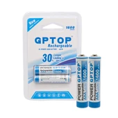 PowerMaster PM-9539 Ni-MH 1.2V 1600mAh AAA Şarj Edilebilir Şarjlı İnce Kalem Pil (2'li Paket) - 1
