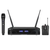 König K-700 E-Y Profesyonel 663-694Mhz 1 El + 1 Yaka 2 Kanal Uhf 2x50 Kablosuz Telsiz Mikrofon - 1