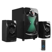 Mikado MD-370BT 38W Siyah BT/AUX/USB/FM/LED Işıklı Multimedia Speaker 2+1 Ses Sistemi - 1