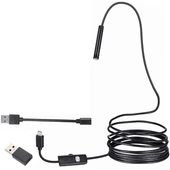 Powermaster 3in1 Micro Usb+Type C+Pc 8 Mm Işıklı 5 Metre Endeskop Yılan Kamera - 1