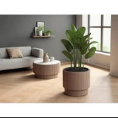 Omnipazar SO-VGS3 Dekoratif Vega Saksı Takımı 30 Lt Mocha 3 Adet thumbnail 3