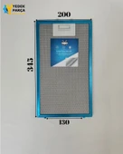 Bosch: DWK065G60R | 200x345 mm | Aspiratör & Davlumbaz Tel Yağ Filtresi | Model: 11010157 - 9197059799 | 20x34,5 cm - 1