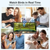 BirdSnap PAV - Akıllı Kuş Yemliği, Güneş Enerjili Kamera 2K HD - Koyu Yeşil - 5