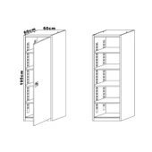 Çelik Dosya Dolabı Metal Dolap Ofis Dolapları Arşiv , Garaj , Bahçe , Kiler , Balkon - 6