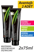 Pierre Cardin Bambu Kömürlü Diş Macunu 75 ml x 2 – Doğal Beyazlatıcı & Ferah Nefes – Avantajlı Set - 1