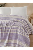 Vicuna Home Softy Pamuklu 4 Mevsim Çift Kişilik Battaniye - Lila - 2