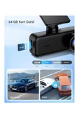 Hietech Araç içi Güvenlik Kamera Wifi Yüksek Kalite 4K Dashcam Gece Görüşü, Hareket Algılama Wifi Kamera - 3