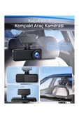 Hietech Araç içi Güvenlik Kamera Wifi Yüksek Kalite 4K Dashcam Gece Görüşü, Hareket Algılama Wifi Kamera - 5