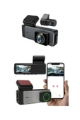 Hietech Araç içi Güvenlik Kamera Wifi Yüksek Kalite 4K Dashcam Gece Görüşü, Hareket Algılama Wifi Kamera - 1