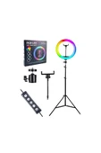 Hietech Led Işıklı Tripod 10 Inç Halka Makyaj Işığı Ayaklı Tripot - 2