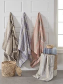 Vicuna Home Softy Pamuklu 4 Mevsim Çift Kişilik Battaniye - Lila - 11