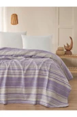Vicuna Home Softy Pamuklu 4 Mevsim Tek Kişilik Battaniye - Lila - 1