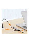 Hietech Çevirici Adaptör Çok Portlu Çoklayıcı Usb Hub 8 In 1 Usb Type-c Usb 2.0/3.0 Audio 3.5 Tf Sd - 6
