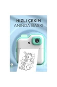 Hietech Dijital Video Kayıt Fotoğraf Çocuk Kamerası Anlık Fotoğraf Makinesi Termal Resim Kağıt Baskılı - 2
