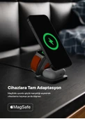 Xenon Smart Kablosuz Şarj Standı Qi2 Hızlı Şarj Iphone Airpods Watch Uyumlu Magsafe 15W Telefon Tutucu X6402 - 3