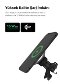 Xenon Smart Araç içi Telefon Tutucu ve Çakmak Adaptörü Qi2 18W Gece Işığı Magsafe Kablosuz Hızlı Şarj X6401 - 7
