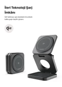 Xenon Smart Kablosuz Şarj Standı Qi2 Hızlı Şarj Iphone Airpods Watch Uyumlu Magsafe 15W Telefon Tutucu X6402 - 8