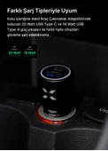 Xenon Smart Araç içi Telefon Tutucu ve Çakmak Adaptörü Qi2 18W Gece Işığı Magsafe Kablosuz Hızlı Şarj X6401 - 3