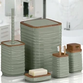 440-3Y LUNA 5 LI BANYO SETI AHSAP YESIL - 1