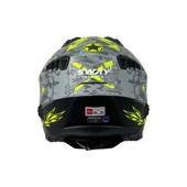 Sway X2 Tokyo Trooper Modüler Full Face Çene Sökülebilen Motosiklet Kaskı L Beden Gri Sarı thumbnail 5