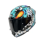 Sway Xbyc 868 Cannibal Full Face Güneş Gözlüklü Kapalı Motosiklet Kaskı Mavi Gri XL Beden thumbnail 5