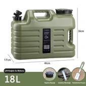 Madfox Galon Air PE Musluklu Su Bidonu 18 Litre GREEN - 1