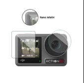 DJI Osmo Action 5 Pro Uyumlu Şeffaf Ekran koruyucu Nano Jelatin thumbnail 1