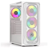 GameBooster GB-T005MW USB3.0 RGB fan Mesh Panel Beyaz kasa (PSU Yok) T005MW - 1