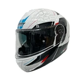 Sway Xbyc 917 Fusıon Full Face Çene Açılır Motosiklet Kaskı L Beden White Black - 2